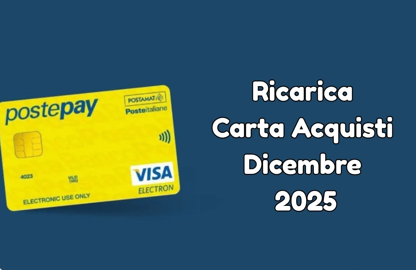 Ricarica Carta Acquisti Dicembre 2025